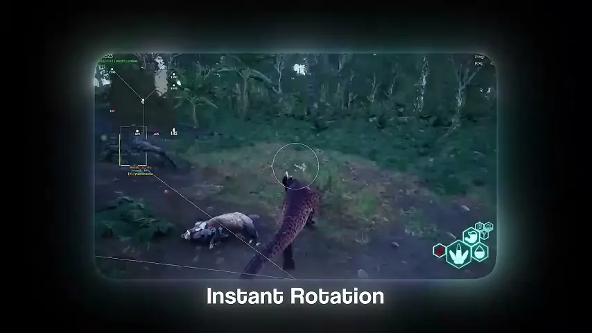 Isle aimbot menu with red skeleton ESP and hotkey toggles
